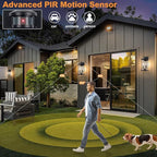 Large Motion Sensor Outdoor Sconce 2-Pack, 16" Black Dusk to Dawn Wall Light, Outdoor Wall Mount Fixtures, 2-Light Exterior Waterproof Wall Lights, Doorway, House Front Door, Patio, Garage