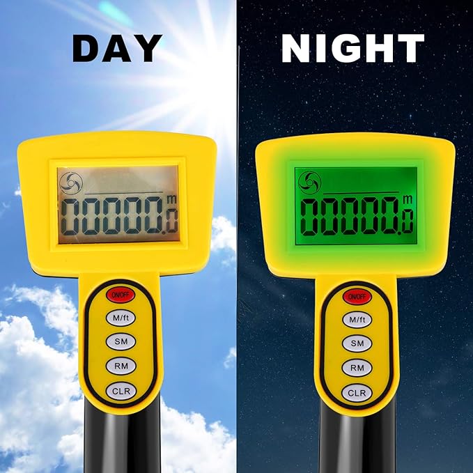 Zozen Measuring Wheel Digital Display, Foldable Feet/Meter Digital Measuring Wheel with Backlit Display | Up to 99,999Ft/ 99,999M | Kickstand to Keep Stand | Easy to Carrying Include cloth backpack.