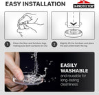 X-Protector Furniture Cups - 4 PCS 2.2" - Non Slip Furniture Pads for Hardwood Floors - Transparent Floor Protectors - Bed Stoppers to Prevent Sliding - Keep Furniture from Sliding on Floor! (Round)