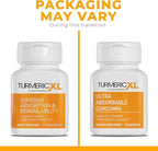 OmegaXL Powerful Joint and Muscle Support Supplement 60 Count (2 Pack) & TurmericXL Healthy Inflammatory Response Supplement (30 Count)