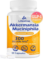 GLP-1 Supplement | 300 Billion AFU Akkermansia Muciniphila, Akkermansia Probiotic for Women Men, Akka Superbiotics for GLP-1 Production, Digestive, Gut, Immunity, Enhances Gut Lining Function, 60 Caps