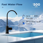 iSpring RO500-ORB Reverse Osmosis System, NSF 58 Certified, 500 GPD Under Sink RO System, Tankless Reverse Osmosis Water Filter, 2:1 Pure to Drain Ratio, White, Oil Rubbed Black Faucet