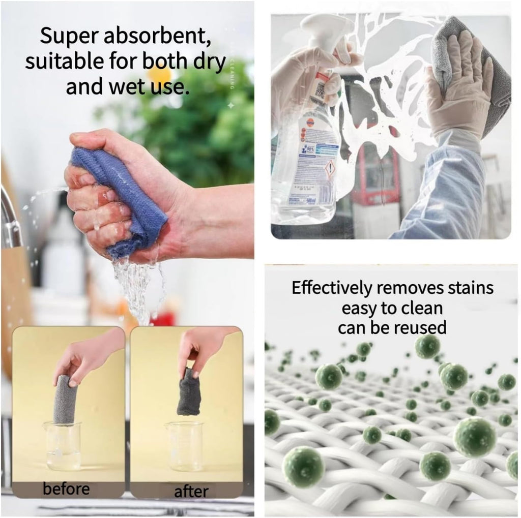 11x11 Inch Slim Microfiber Cleaning Cloths, 30-Pack - Flexible for Tight Spaces (Car Vents/Glass Edges), Lightweight & Scratch-Free, Washable for Kitchen/Bathroom/Car (Blue)