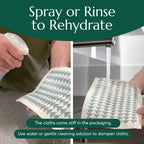 CLEANOMIC Reusable Kitchen Cloths (4 Pack) - Kitchen Washcloths, Dish Towels, Cleaning Cloths, Dish Cloths for Washing Dishes, Dish Rags for Washing Dishes, Reusable Paper Towels