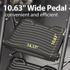 KINGRACK 4 Step Ladder with Tool Platform, Sturdy Step Stool, Anti-Slip Wide Pedals, Handrail, Foldable Step Ladder, Pass 900LBS Testing, Multi-Use for Home, Garage, Garden, Painting, Black