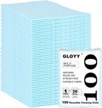 Disposable Dish Cloth and Cleaning Handi Wipes, 100ct, Multi-Use Rags for Kitchen, Bathroom and Windows, Blue