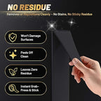 High Temp Resistant Heavy Duty Double Sided Tape Pro+ - Super Strong, Removable No Residue, Weatherproof - for Home, Outdoor, Automotive Use - 0.4" x 19.7 ft