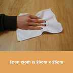 Furniture Clinic Pack of 10 Microfiber Cloths – Lint Free - White Cleaning Cloths - Reusable and Washable
