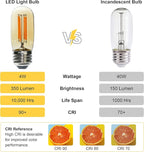 6 Pack T32 T12 Dimmable Tube LED Bulb, 4W Equivalent to 40W Amber Glass Warm E26 Base for Chandeliers, Wall sconces, Floor Lamps, Table Lamps and Other Indoor Lighting fixtures