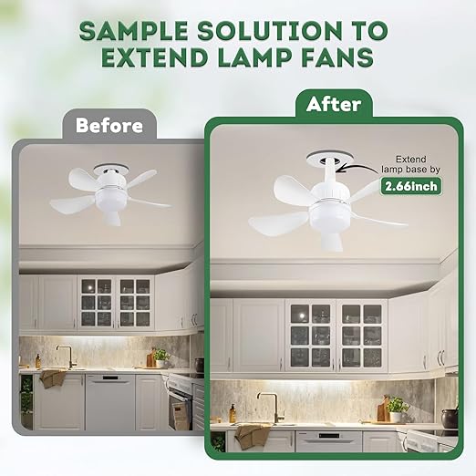 Light Socket Extender,E26 to E26 Medium Screw Light Bulb Socket Extensions,Light Bulb Camera Extensions,Recessed Socket 2-2/3" Extension Adapter