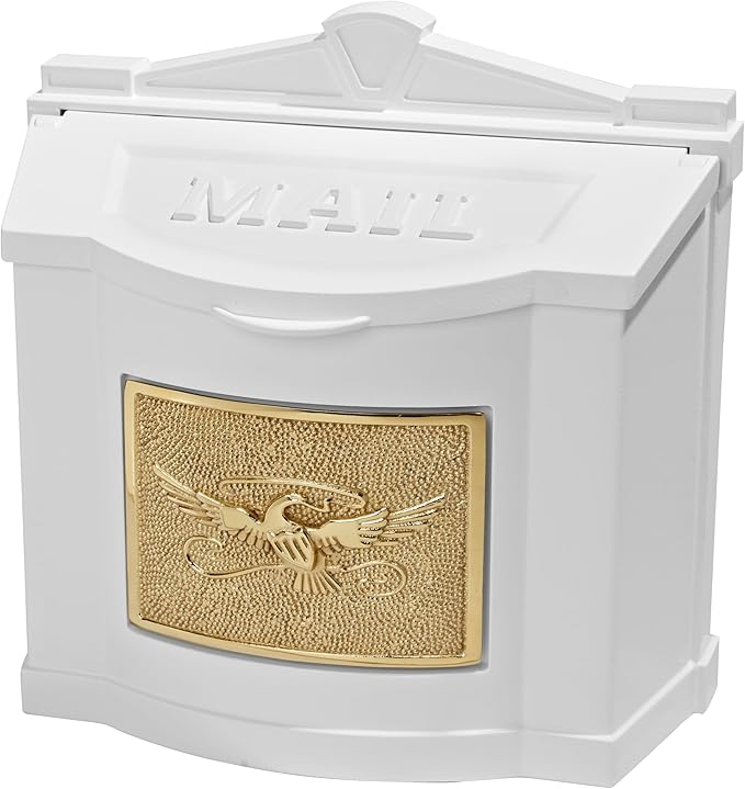 Gaines - Wallmount - White with Polished Brass Eagle
