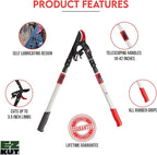 EZ Kut G2 Tree Trimmer Ratcheting Branch Cutter. Heavy Duty Branch Cutter. 42 inch Extendable Anvil Hand Loppers. Tree Pruner Trusted Since 1988. Chops Thick Branches with Ease.