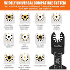 100Pcs Oscillating Saw Blades, 1-3/4" Quick Release Multi Tool Blades Kits Universal Oscillating Tool Blades Wood Plastic Multitool Blades Compatible with Dewalt Ryobi Makita Bosch Craftsman