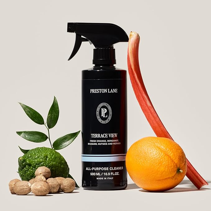 Preston Lane Luxury All-Purpose Cleaner, Terrace View Scent – Bio-Based Multi-Surface Spray | Streak-Free Finish, Lifts Dirt, Smudges & Grease | Vegan & Cruelty-Free
