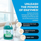 Kinzua Environmental Fly-Zyme, Highly Concentrated Enzyme Drain Cleaner for Pipes, Drain Gel for Fruit Flies, Organic Waste Degrader & Odor Neutralizer, 1 Gallon