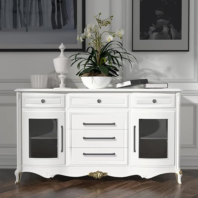 10 Pack 8.8 Inch(224mm) Hole Center Modern Matte Dark Gunmetal Gray Cabinet Pull Handle Timeless Vanity Drawer Pull Handle Classic Cabinet Hardware for Kitchen, Screws Included, Gray(8.8x10)