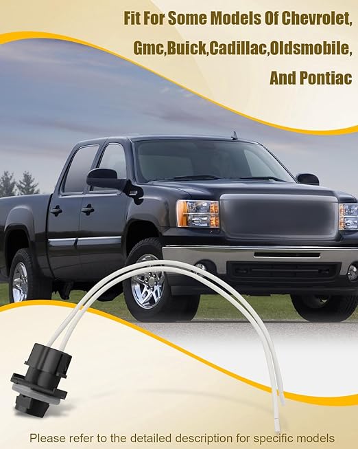 LS44 Bulb Socket Multi-Purpose Lamp Light Fit for Chevrolet GMC Buick Cadillac Oldsmobile Pontiac Saturn, for Tail Light Socket&License Plate Light Socket&Fog Light Socket