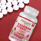 Shiny Leaf Bariatric Calcium Citrate 600mg - Supplement for Bariatric Surgery Patients, 60 Ct Chewable Tablets with Magnesium, Vitamin D3, Natural Strawberry Flavor, Vegetarian (1 Month)