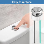 38mm Toilet Push Button Replacement, Dual Flushing Toilet Push Button Spare Parts, Compatible with Geberit & Kohler Part, Satin Chrome, Easy to install, 2Pack