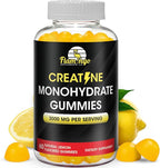 Creatine Gummy Supplement- Lemon Flavored Creatine Monohydrate Pre Workout Chews for Energy Boost, Creatine Supplement for Building Muscle and Strength, Vegan, Non-GMO 90 Count