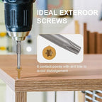 Deck Screws #10 x 3-1/2’’, T25 Star Torx Drive Flat Head Wood Screws, Tan, 5lb