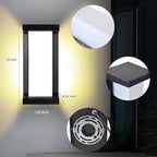 Wrasse Outdoor Sconce Lights 3000K Wall Light Fixtures 2000 Lumen Black Modern Exterior Sconces Wall Lighting for House Outside(2 Pack)