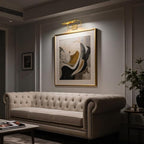 18in Picture Lights Hardwired Brass Picture Light, Gold Modern Picture Light for Wall, 360°Rotatable Art Light Gallery Lights, Wall Picture Lights Painting Light for Painting Display Artwork Portrait