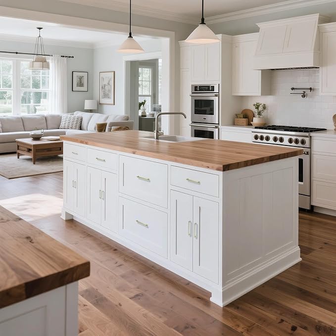 10 Pack 3.75 Inch(96mm) Hole Center Brushed Gold Modern Cabinet Pulls Kitchen Cabinet Handles Kitchen Cabinet Hardware Timeless Drawer Pulls for Dresser Cupboard Wardrobe, B-Gold(3.75x10)