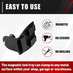 C&T 4-Piece Magnetic Toolbox Shelf, Tray and Holder Set, Magnetic Toolbox Tray Set, Tool Box for Cabinet Side Shelf Storage Van Workshop, Tool Organization and Storage