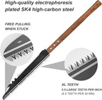 Hand Saw, Multifunction Camping Saw Outdoor Tools Long Saw with Machete for Bushcraft, Trees Cutting, Outdoor Hunting, Garden Work, Survival, Yard Work, XL Teeth Edition (Black)