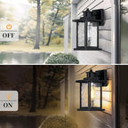 12'' Outdoor Wall Light Fixtures, Exterior Wall Lantern Waterproof, Porch Sconces Lighting with E26 Socket, Modern Matte Black Wall Lamps for House Patio Front Door, 1Pack