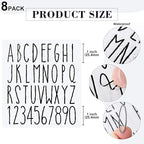 8 Sheets Vinyl Letter Stickers Waterproof Self Adhesive Letter Numbers Alphabet Modern Mailbox Numbers Sticker for Back to School DIY Mailbox House Home Business Address(1 Inch,Black)