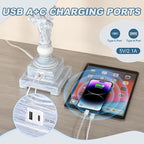 33'' Touch Table Lamp Set of 2 for Living Room , 3-Way Dimmable Buffet Lamps with USB Ports and White Shade, Vintage Farmhouse Bedside Nightstand Lamps for Bedroom Office Study Dinning (Bulb Included)