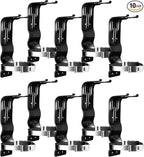Therwen 10 Pack Fire Extinguisher Bracket 5 lb Wall Mount Stainless Steel Fire Extinguisher Holder for Home Truck Vehicle, Black