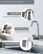 2 Pack Commercial Faucet Handle Replacement Kit Outdoor Faucet Handles 0.43 Round Stem Hole Faucet Handle Sillcock Valve Stems for Industrial, Restaurant, Kitchen Faucet