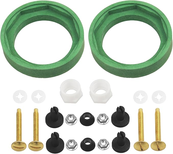 2 Pack 3'' Toilet Tank to Bowl Coupling Kit, Fits for American Standard Champion 4 Toilet Parts AS738756-0070A, Includes Gasket, Bolts and Other Essential Parts for Most 3 Inch Flush Valve