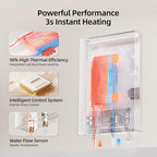 11kW Tankless Water Heater Electric, MIZUDO 240 Volt Instant Hot Water Heater, Up to 2.6 GPM for 1-2 Point of Use, with LED Digital Display, ETL Certified