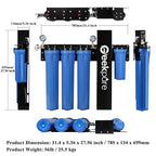 Geekpure 5 Stage Whole House Water Filter System with 2.5 x 20 5 Micron PP Sediment + Carbon Filters and 6 GPM UV