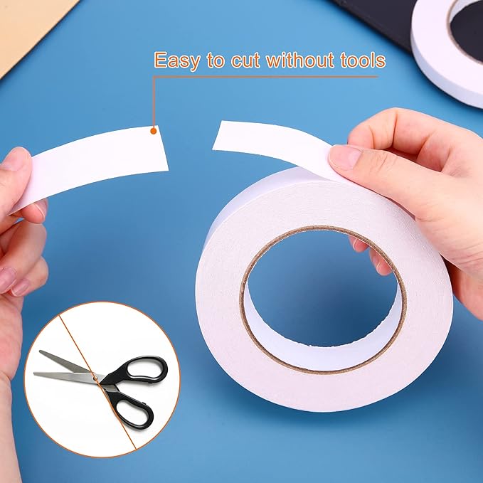 1.5 Inch Double Sided Tape, Ultra-Thin and High Adhesive Tape, for Crafts & Arts, Paper, Gift Wrapping etc (1.5 Inch x 40 Yards Total)