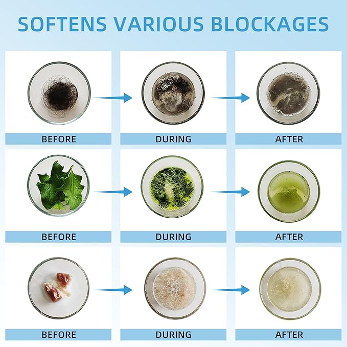 Sink Drain Cleaner, Pipeline Dredging Agent, Unclog Shower Drain, Pipe unblocking for toilets, Tubs, Shower or Sink Drains, Unclogs and Hair 9.2oz