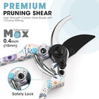 WORKPRO Aluminum Garden Tool Set, 4PCS Heavy Duty Hand Garden Tools with Box Include Trowel, Rake, Pruner, Garden Gloves, Garden Gifts