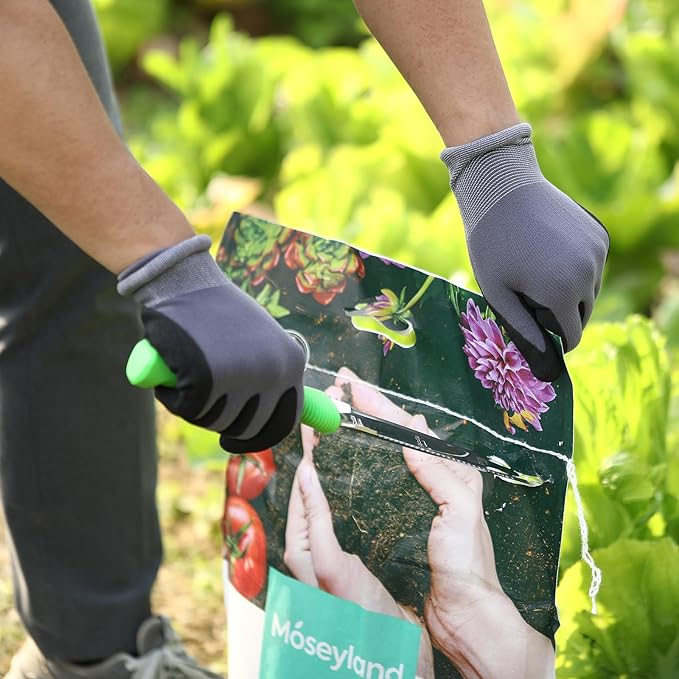 Grootpow GK01 Hori Hori Garden Knife, Full Tang Gardening Knife with 7.1" Stainless Steel Double-Edged Blade, Heavy Duty Gardening Hand Tool for Weeding and Gardening with Oxford Sheath - in Gift Box