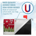 Snowman Mailbox Covers Magnetic Standard Size Xmas Cardinal Mailbox Cover 21X18 Inch Winter Pine Tree Post Box Letterbox Wraps for Garden Yard Christmas Decorations