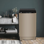 17.7 lbs Full Automatic Washing Machine with LED Display Compact Washing Machine with Drain Dump, 10 Wash Programs and 8 Water Levels Ideal for Dorms, Apartments, RV, Gold, KB03 GOLD6-3