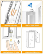 VIANIS 2 Pack White Outdoor Lighting Fixtures, Dusk to Dawn Outdoor Lighting, Exterior Light Fixture Wall Mount for House, Anti-Rust Aluminium Porch Lights Outdoor for Patio, Entryway