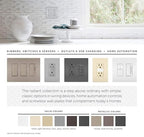 Legrand - Pass & Seymour Radiant 4 Way Light Switch, 15 Amp Wall Light Switch with Rocker Switch, White Decorator Light Switch, TM874WCC6, 1 Count (Pack of 2)