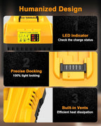 DCB112 20V MAX Battery Charger Replacement for Dewalt Battery Charger, Compatible with Dewalt 12V-20V Battery