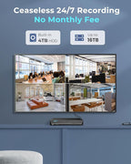 REOLINK 12MP PoE Security Camera System, 8pcs H.265 12MP Security Cameras, Person Vehicle Pet Detection, Two-Way Talk, Spotlights Color Night Vision, 16CH NVR with 4TB HDD, RLK16-1200D8-A