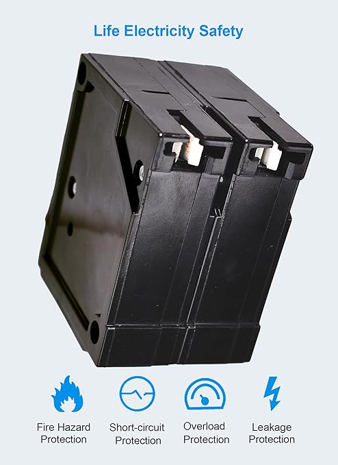 Q230 30-Amp Double Pole Type QP Circuit Breaker Plug-in Mount Standard MCB Thermal Magnetic Protection, 10KA 120/240V, Compatible with Siemens PL and ES Series Load Centers(2P 30A)