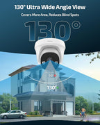 《130° Wide Angle & 4K Ultra HD》Wired Security Camera System Outdoor, POE IP Cameras with 8CH NVR Systems, Video Surveillance DVR Kits with PIR Motion Detection